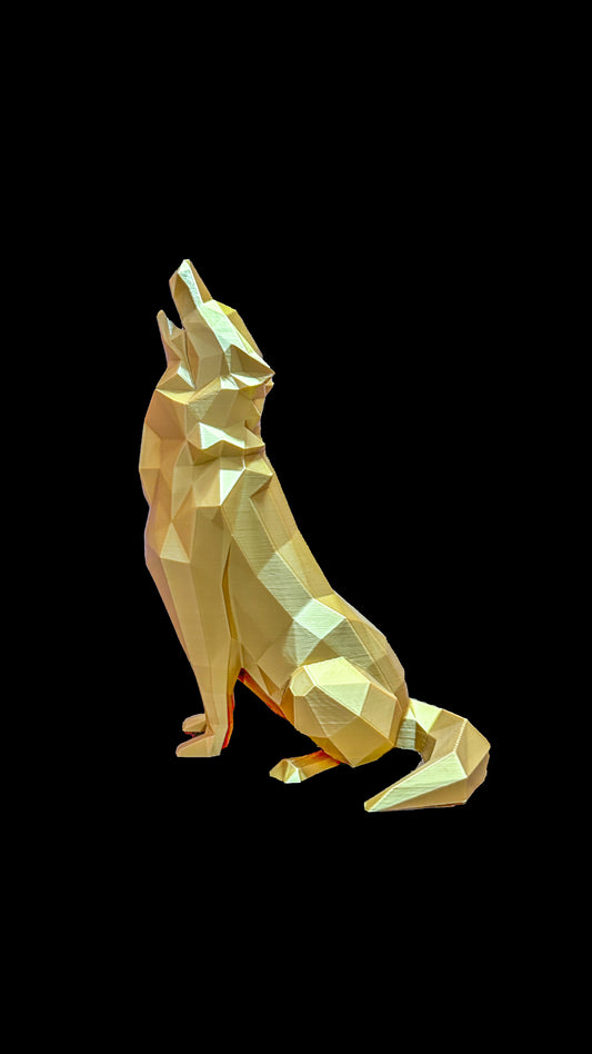 20001 Howling Wolf Desktop Decor (Small)